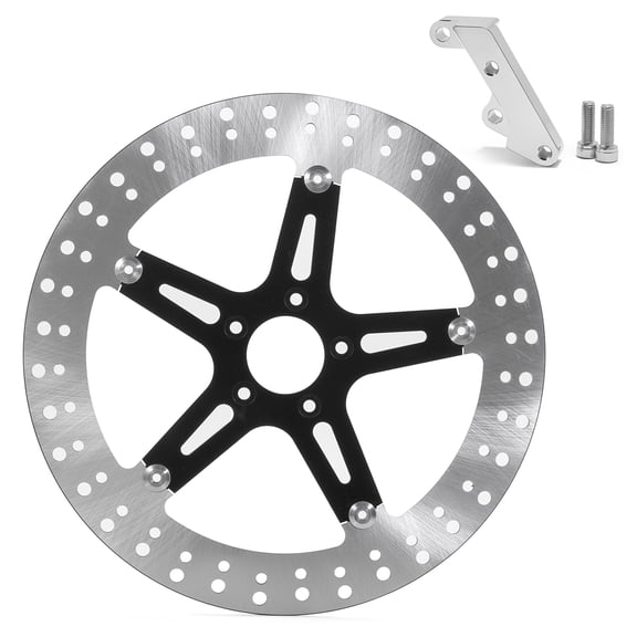 Floating 15" Big Front Brake Disc Disk Rotor Kit For Harley Dyna Wide Glide FXDWG Fat Bob FXDF Low Rider FXDL FXDLS Street Bob FXDB Wide Glide FXDWG 2006-2017 2007 2008 2009 2010 2011 12 13 14 15 16