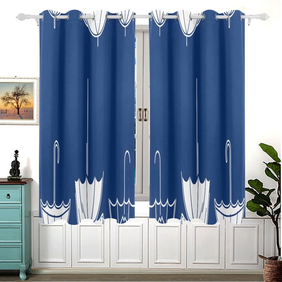 Floating 63x55in Window Curtain Panels 63x55in 2-Piece Heavy Duty 80% Light Blocking