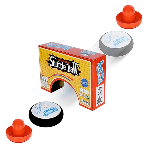 Floating Air Hockey Puck Set 2 Piece Suspending Shuttle Ball Tabletop Game Equipment for Indoor Family Recreation Home Office Fun Activity Stress Relief