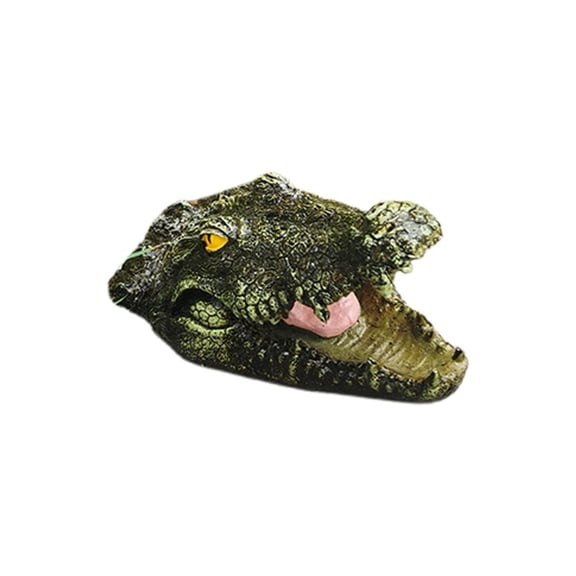 Floating Alligator Head, 8.66 x 4.33 x 4.5 in, Realistic Wildlife Deterrent for Ponds and Pools, Protects Fish from Raccoons and Birds