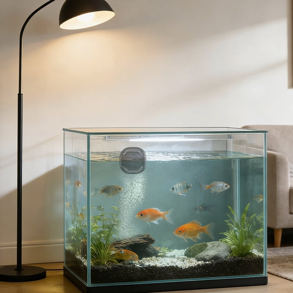 Floating Aquarium Air Pump - Rechargeable Portable Fish Tank Oxygen Pump with Dual Speed Modes, Type-C Charging for Pond, Fishing & Live Transportation