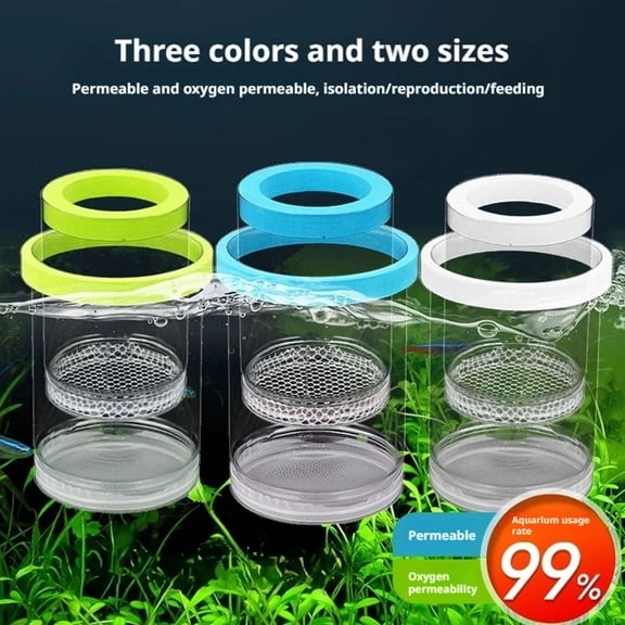 Floating Aquarium Fish Breeder Box, Plastic Mesh Isolation Hatchery & Fry Trap Divider, Safe Spawning Incubator for Guppies, Bettas & Small Baby Fish (1pc)