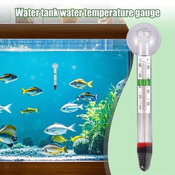 Floating Aquarium Thermometer – Glass, Mercury-Free Fish Tank Thermometer, Safe Thermometer for Fish Tank, Ideal for Freshwater and Saltwater Aquariums