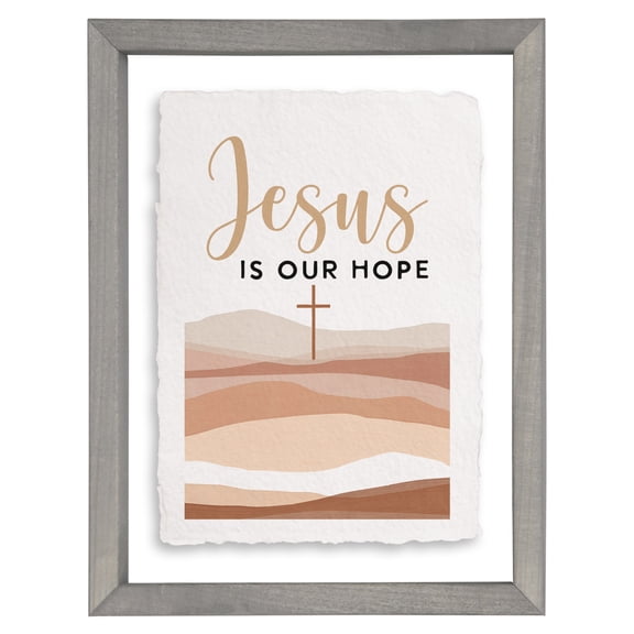 Sincere Surroundings 359479 Floating Art Rectangle - Jesus Our Hope - 11 x 14 in.