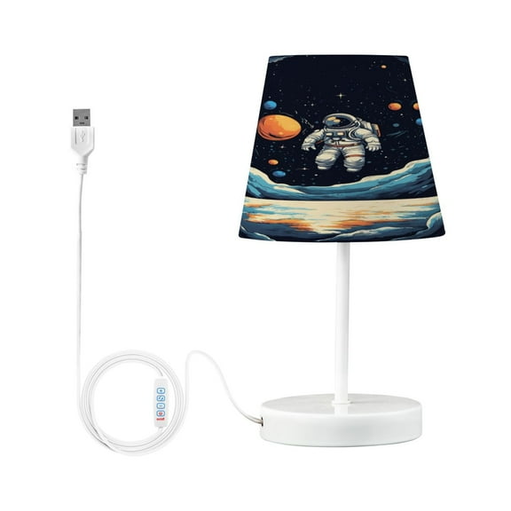 Floating Astronaut and Planet Desk Lamp LED Table Nightstand Lamps with 3 Color Temperatures for Home Bedroom Living Room Decor 8x12