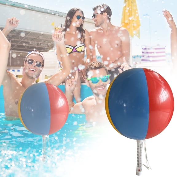 Floating Balloon Shape Pool Thermometer, Waterproof Swimming Pool Spa & Aquarium Temperature Gauge, Durable PVC Floating Water Temperature Monitor for Home, Garden & Summer Pool Use