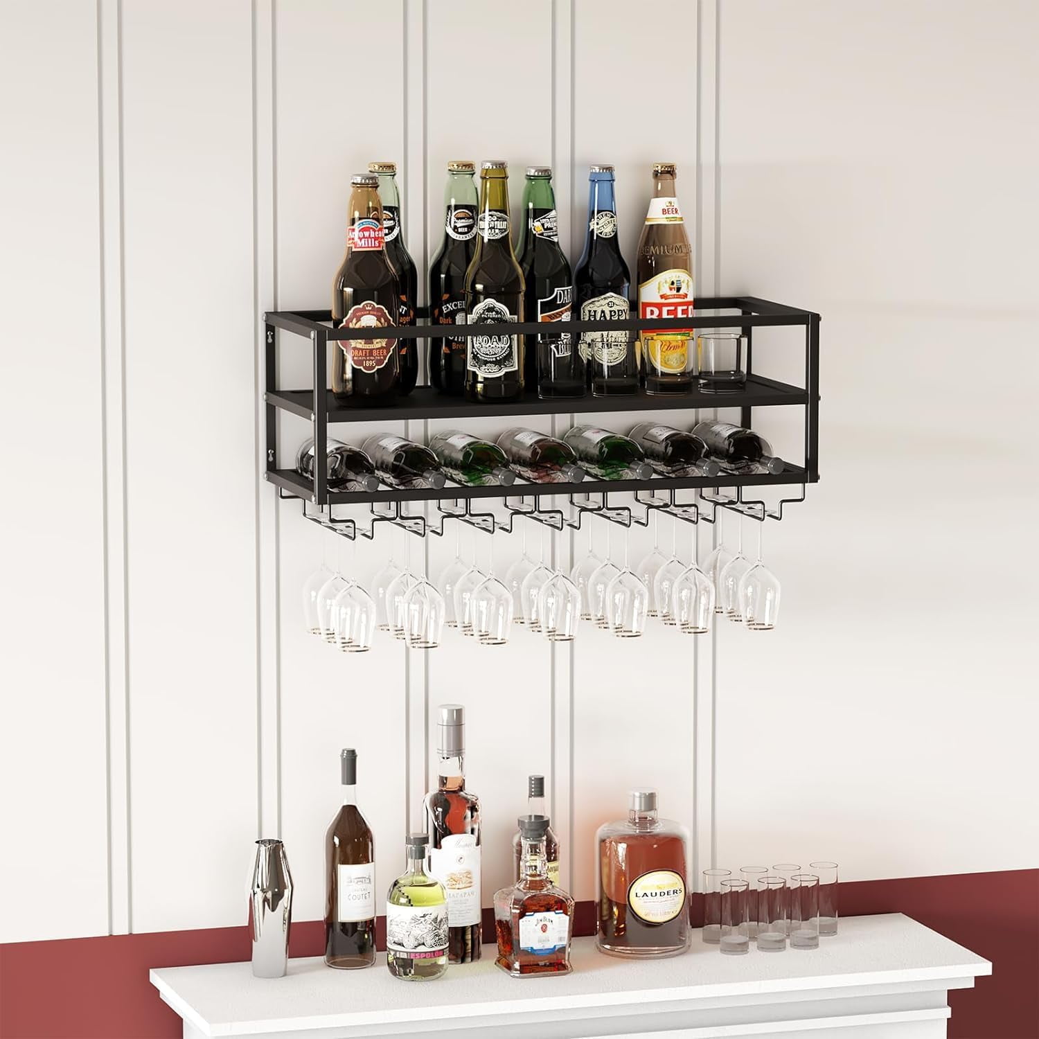 Wine Rack Wall Mounted Wine Rack Bar Shelves Wall Mounted With