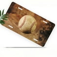 thumbnail image 1 of Floating Baseball Funny Personalized License Plate Rust-proof Stainless Steel Metal License Plate Suitable For Men And Women 12.2" x 6.2", 1 of 6