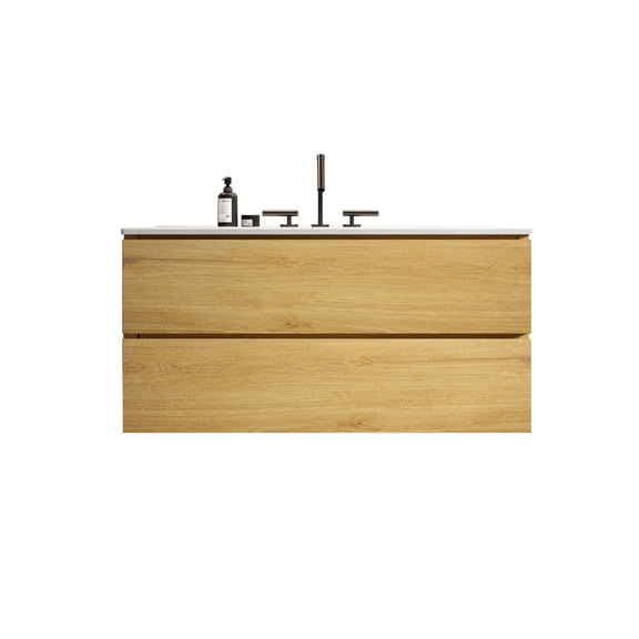 Floating Bathroom Vanity | Three Faucet Options & Sustainable Material | Bathroom Setup