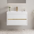 thumbnail image 1 of Floating Bathroom Vanity with U-Shape Drain Design / Quiet and Seamless Drawer Movement, 1 of 6