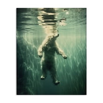 Floating Bear Underwater Canvas Wall Art, design by Decent Exposures