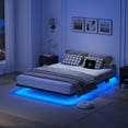 thumbnail image 1 of Floating Bed Frame Full Size, Heavy Duty Bedframe with Smart LED Lights & Charging Station, Modern Metal Platform Bed, Easy Assembly No Box Spring Needed, 8 Inch, 1 of 8