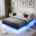 thumbnail image 1 of Floating Bed Frame Queen Size with Smart LED Lights and Charging Station - Modern Metal Platform Bed, Easy Assembly No Box Spring Needed, 1 of 14