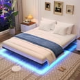 thumbnail image 1 of Queen Size Floating Bed Frame with Smart LED Lighting, Heavy-Duty Modern Metal Platform Bed - No Box Spring Needed, 1 of 8