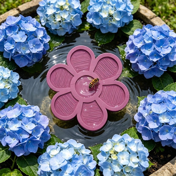 Floating Bee Drinking Station, Outdoor Pool Floating Cup Holder Decor, Multifunctional Floating Tray Drink Storage Ornament for Swimming Pool Pond Garden Spa Landscape Decoration