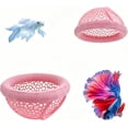 thumbnail image 1 of Floating Betta Fish Hammock Bed,Beta Hide Cave and Resting Spot,Fish Tank Accessories Decor Toy,Betta Fish Feeding Ring for Aquarium,Shrimp Betta Log Bed(Pink), 1 of 7