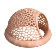 Floating Betta Hide & Shrimp Cave   All-in-One Aquarium Hammock, Feeder, and Safe Resting Spot for Stress-Free Fish Tanks Beige