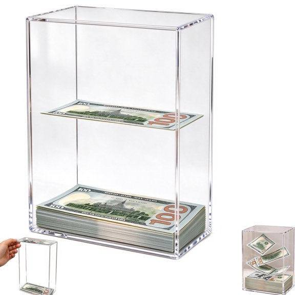 Floating Bill Savings Challenge Box, Floating Bill Visual Effect, Real-Time Visual Progress, Gamified Management, Clear Money Box