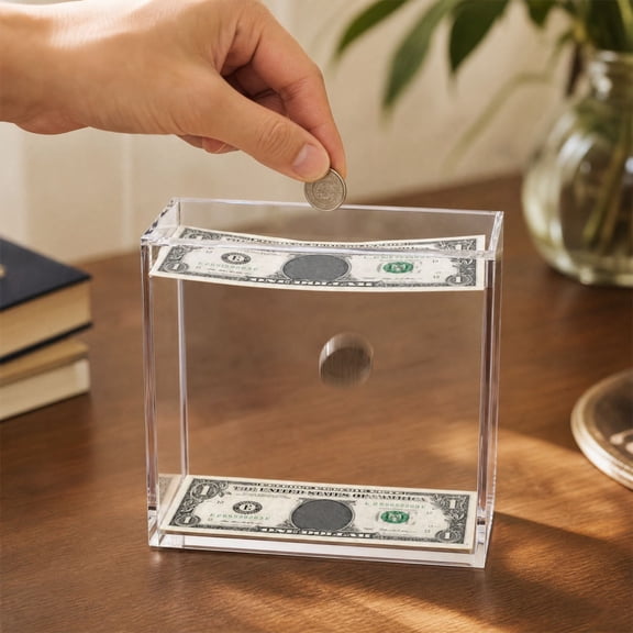 Floating Bill Savings Challenge Box,Floating Bill Visual Effect and Real-Time Progress,Gamified Money Bank for Saving Plans