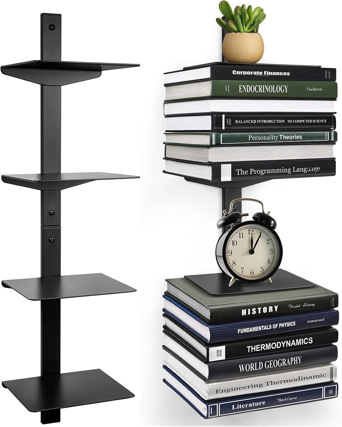 Bl Shelf Floating Book Shelves for Wall 8 Tier Invisible Floating Bookshelf ...