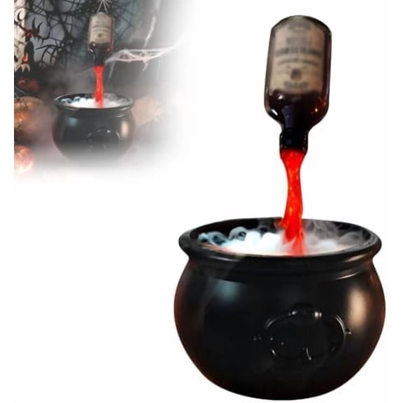 Halloween Floating Bottle Cauldron, Spooky Vintage Table Decor for Home Kitchen