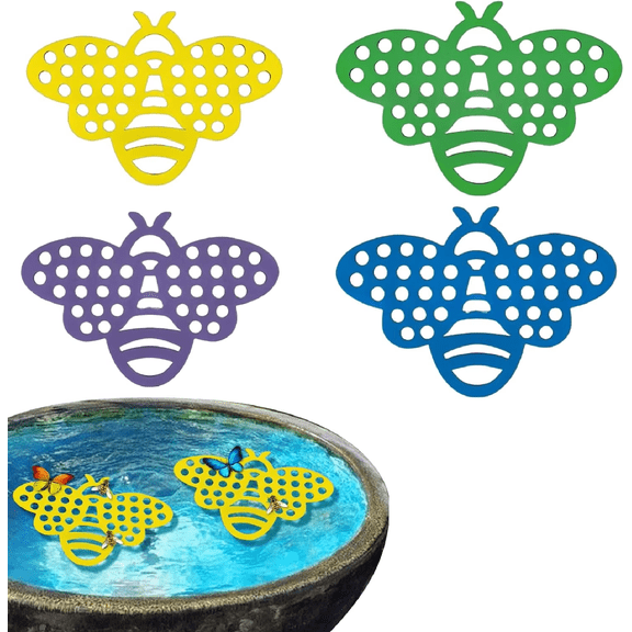 Floating Butterfly & Bee Watering Station Outdoor Garden Water Feeder for Pollinator Insects, Thirsty Pollinator Support for Bees & Butterflies (RL 4 PCS)