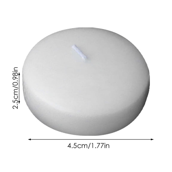 Floating Candles 2 Inch White 30 Pack, Unscented Floating Candle, Floating Candles For Centerpieces, Water Candles For Cylinder Vases, Wedding, Party, Pool ( 1.77 x 0.98 Inch )