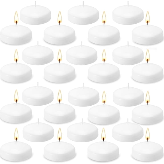 Floating Candles 48 Pack,2 Inch Unscented Dripless Wax Burning Candles,White Floating Candles for Centerpieces,Wedding, Birthday,Pool,Party,Holiday & Home Decor
