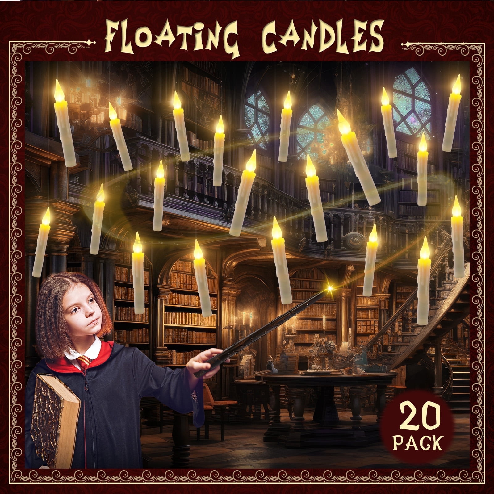 Flickering LED Flameless Floating Candles with Remote, Warm Light Decorations for Indoor/Outdoor Party
