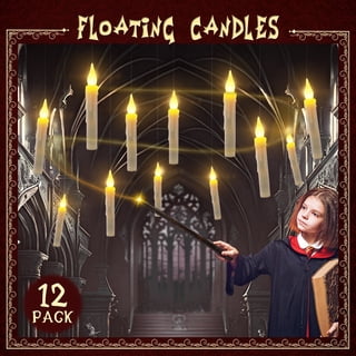 Flickering LED Flameless Floating Candles with Remote, Warm Light Halloween & Christmas Indoor Outdoor Decor