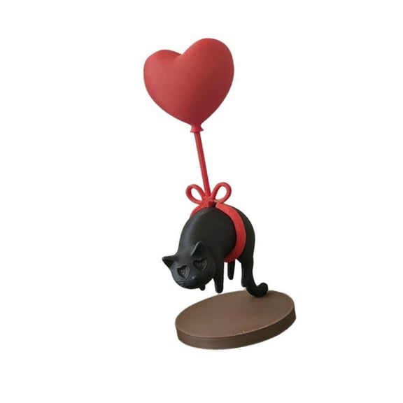 Floating Cat Heart Balloon Hanging Decor, for Desk, Bookshelf, Nightstand, Suitable for All Scenes, Romantic Home Desktop Decoration
