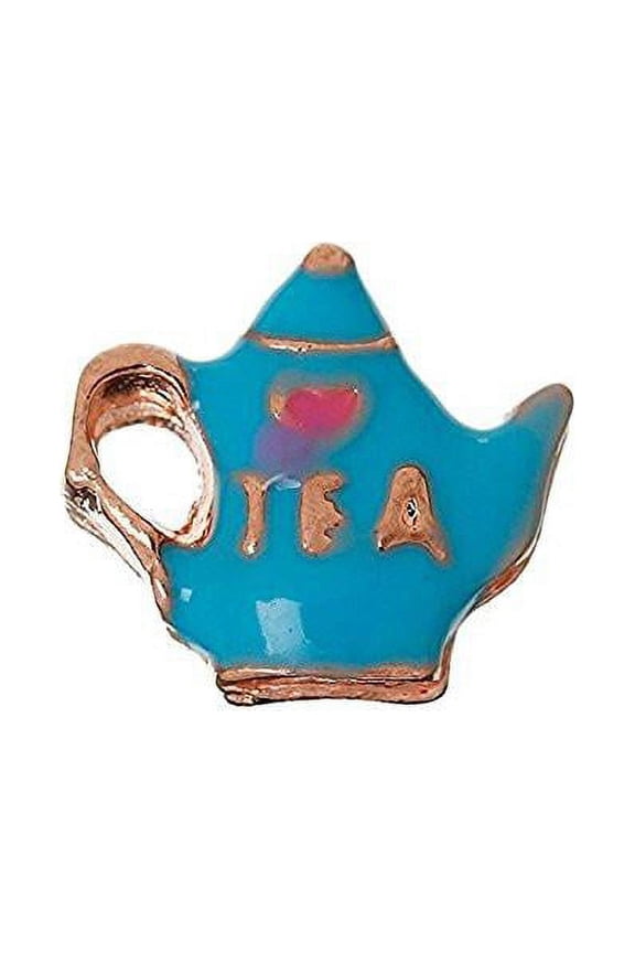 Floating Charms for Glass Living Memory Locket Pendant and Stainless Steel Back Plate (Kettle Rose Floating Charm)