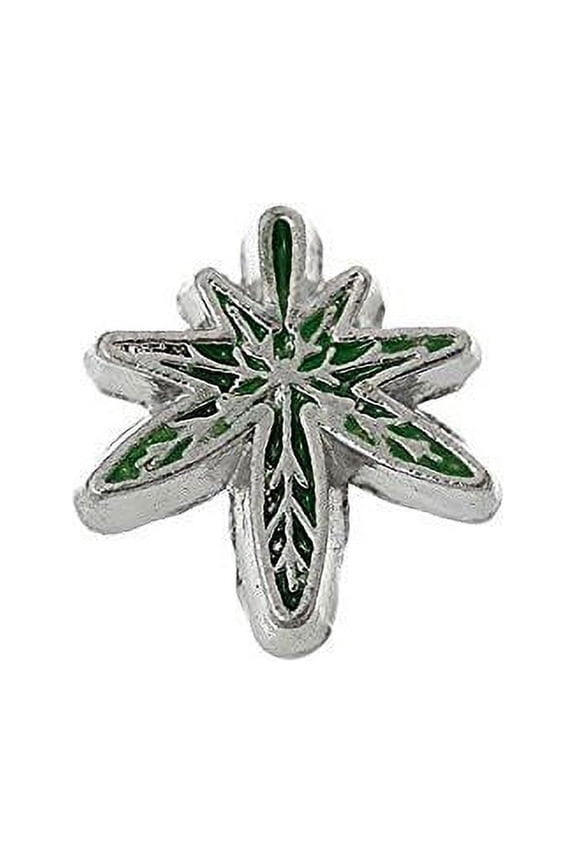 Floating Charms for Glass Living Memory Locket Pendant and Stainless Steel Back Plate (Leaf Floating Charm)