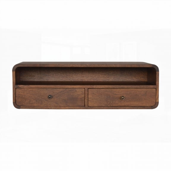 Floating Chestnut Open Console: Create a Cozy Atmosphere at Home