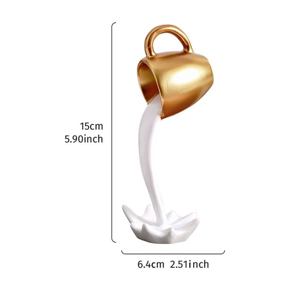 Floating Coffee Cup Resin Design Unique Home Decor Item 135g