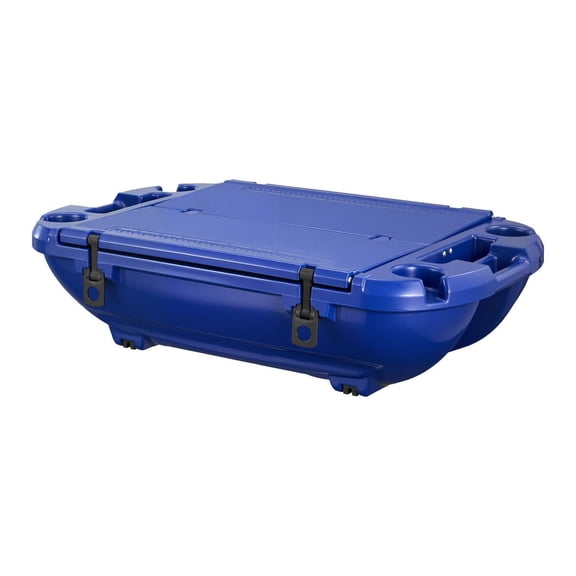 Floating Cooler 40 QT, Amphibious Ice Chest with Dry Storage & Tow Rope, Premium LLDPE Cooler for Lake, River, Pool, Beach, Kayak - Deep Blue
