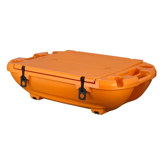 Floating Cooler 40 QT, Amphibious Ice Chest with Tow Rope & Dry Storage, Stable Boat Cooler for Lake, River, Pool, Beach, Kayak - Orange