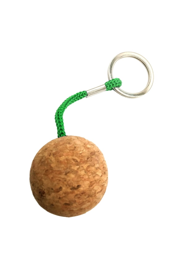 Floating Cork Ball Keyrings, 35mm Float Key Rings Lightweight Key Float Keychain