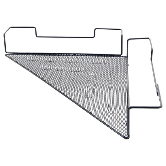 Floating Corner Shelf, Black Wire Desk Storage Rack, Floating Corner Shelf, Wire Mesh Storage Rack for Desk & Cubicles, Black, Space Saver