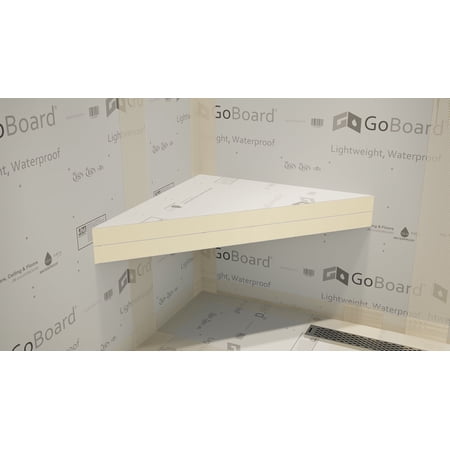 Floating Corner Shower Bench Kit with GoBoard® by Original Granite Bracket 32x32
