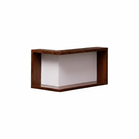 Floating Corner Wall Shelf Unit,Two-Tier Modern Storage Display with Sturdy Construction,Space-Saving Wall Organizer for Bedroom,Living Room,Office,Kitchen,Plants,Books,Decorative Items-A