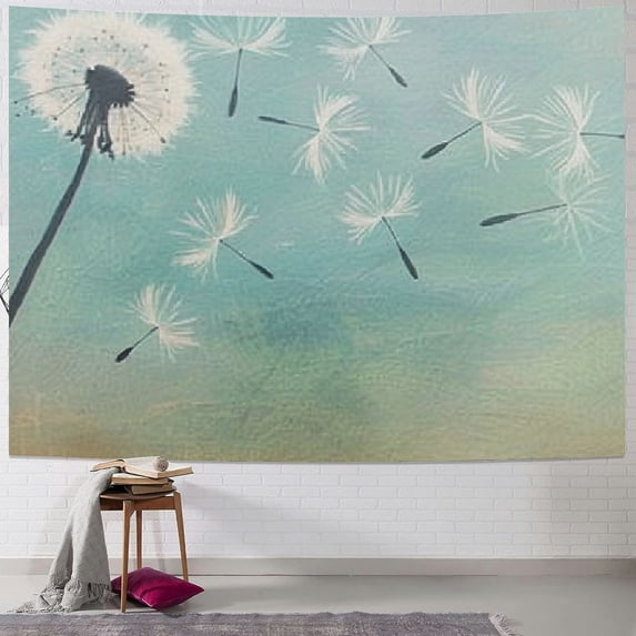 Floating Dandelion Wall Tapestry Art Home Decor,Tapestry Wall Hanging Bedroom Living Room Dorm