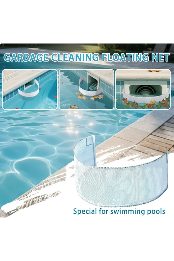Floating Debris Cleaning Net Swimming Pool Clog Reduction Filter Net Skims Leaves and Insects from Water Surface to Keep Pool Clean 12x7 Inch