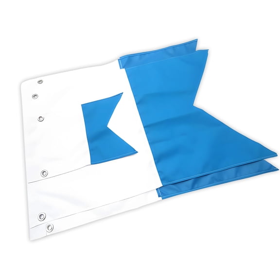 Floating Diving Signals Flag Set 35x25cm 75x60cm 80x50cm Size Blue White Pattern For Marine Activity And Pool Safety