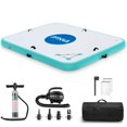 thumbnail image 1 of PPXIA Inflatable Floating Dock Platform, 10ft x 6ft, 6-Inch Thick Water Mat with Electric Air Pump, 1 of 9
