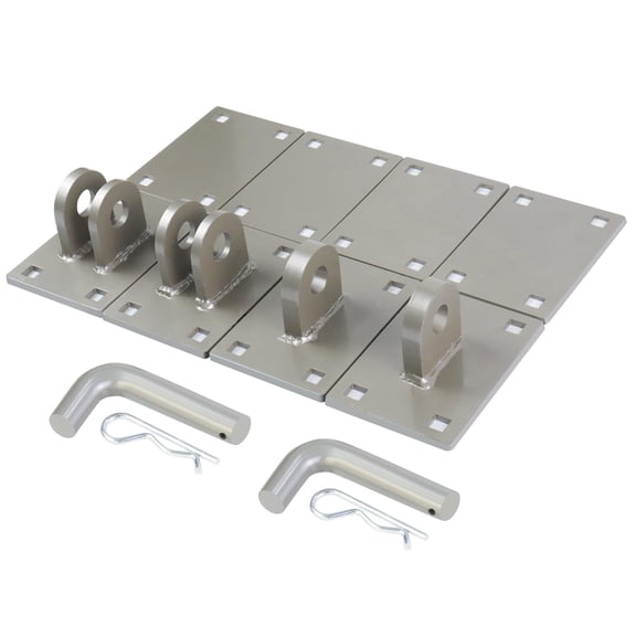 Floating Dock Hinge Kit Champagne 2 Heavy Duty Marine Grade Hardware for Boat Ramps