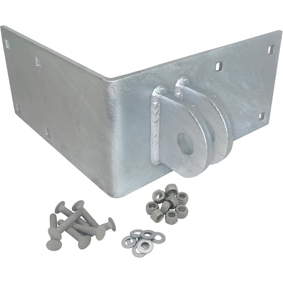 Floating Dock Outside Corner Hinge Plate Bracket, Female - Heavy-Duty Galvanized Steel (Female Plate)