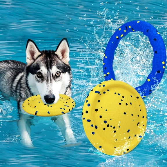 Floating Dog Pool Toy Durable E-TPU Dog Water Toy for Fetch & Chew, Bright Floating Toys for Pool, Beach & Outdoor Play Dog Beach Essentials