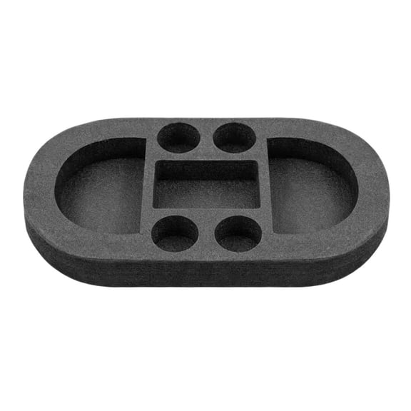 Floating Drink Holder for Pool Foam Refreshment Table Tray 21.65 x 13.78 Inch Table Portable Floating Tray 7 Compartment Drink Floaties for Beach Pool Party Hot Tub,Black - 50X30cm