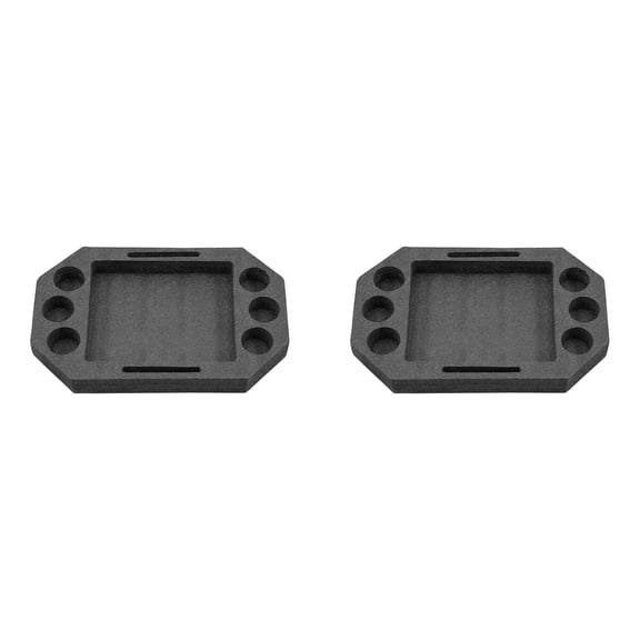 Floating Drink Holder for Pool Large Black, Refreshment Table Tray with Compartments, Portable Floating Pool Tray for Hot Tub Beach Party Lake Accessories 2 Pcs